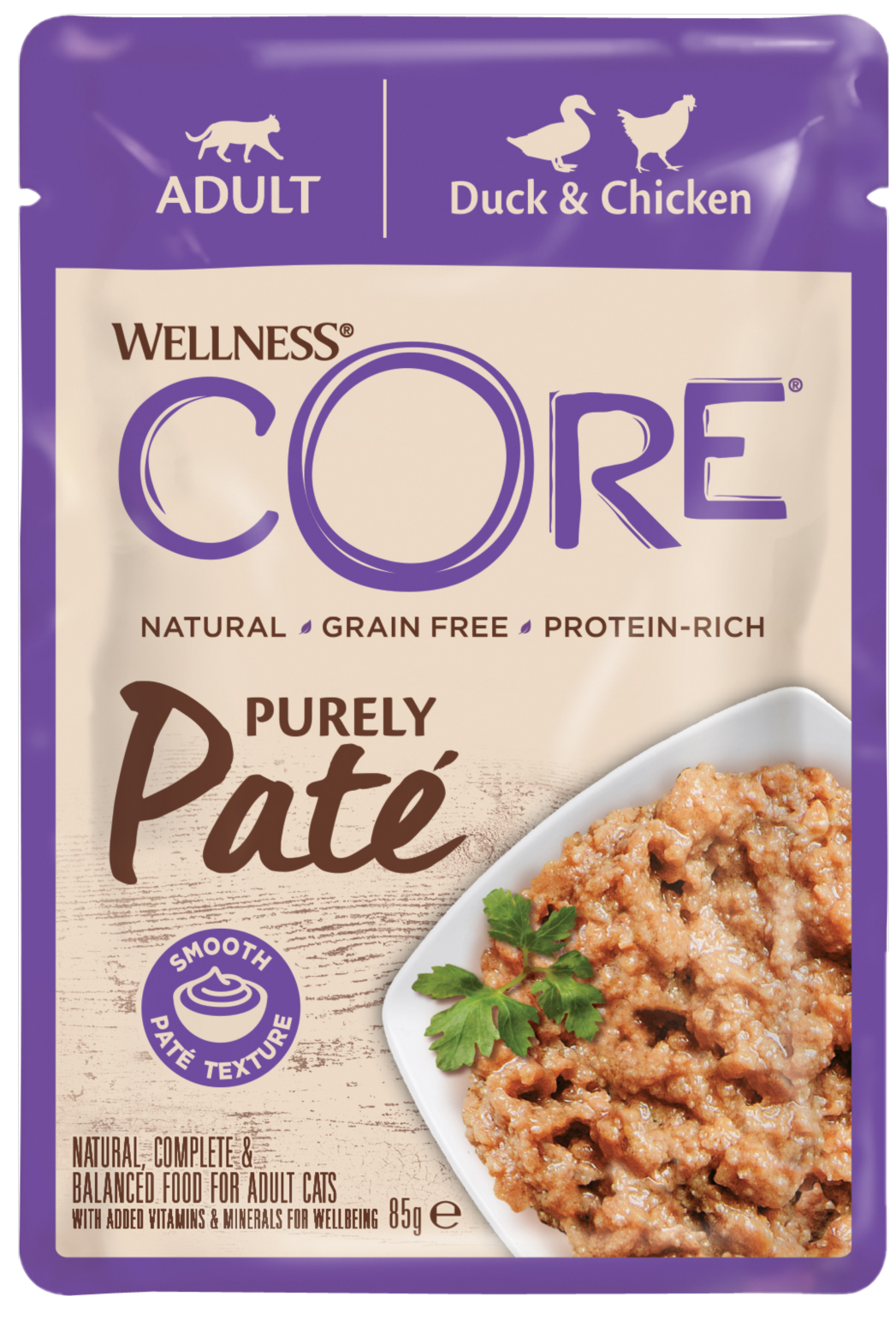 Cat purely pate, Duck & Chicken 85 g