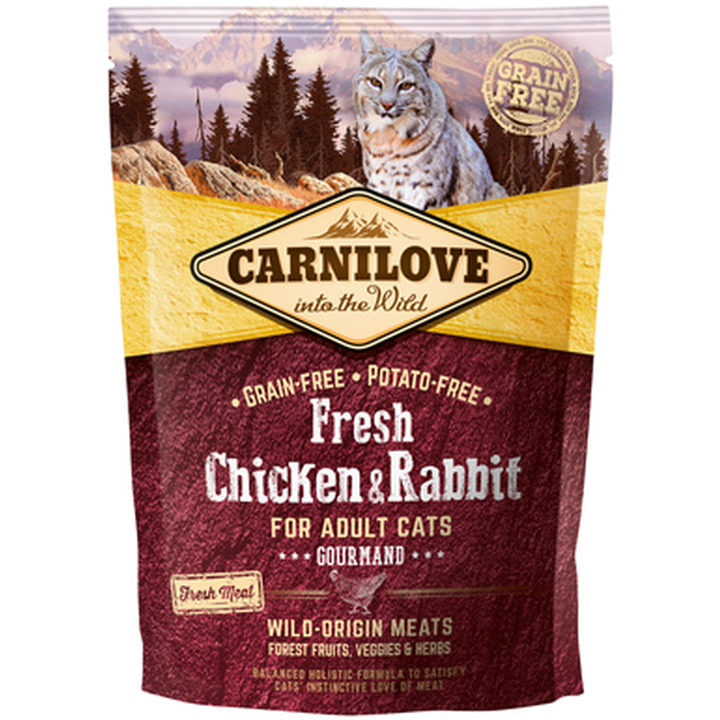 Carnilove - Cat Fresh Chicken & Rabbit - Gourmand 2 kg - Katt - Kattfoder & kattmat - ZOO.se