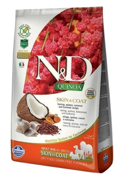 Farmina - Dog N&D Quinoa Skin & Coat Herring Adult All Breeds 7 kg - Hund - ZOO.se