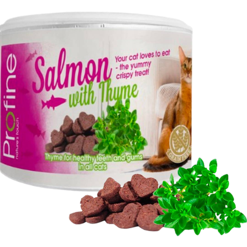 Profine - Kattesnacks med knasende laks og timian 50 g - Katt - Kattegodteri & kattegress - Tyggesnacks for katter - ZOO.no