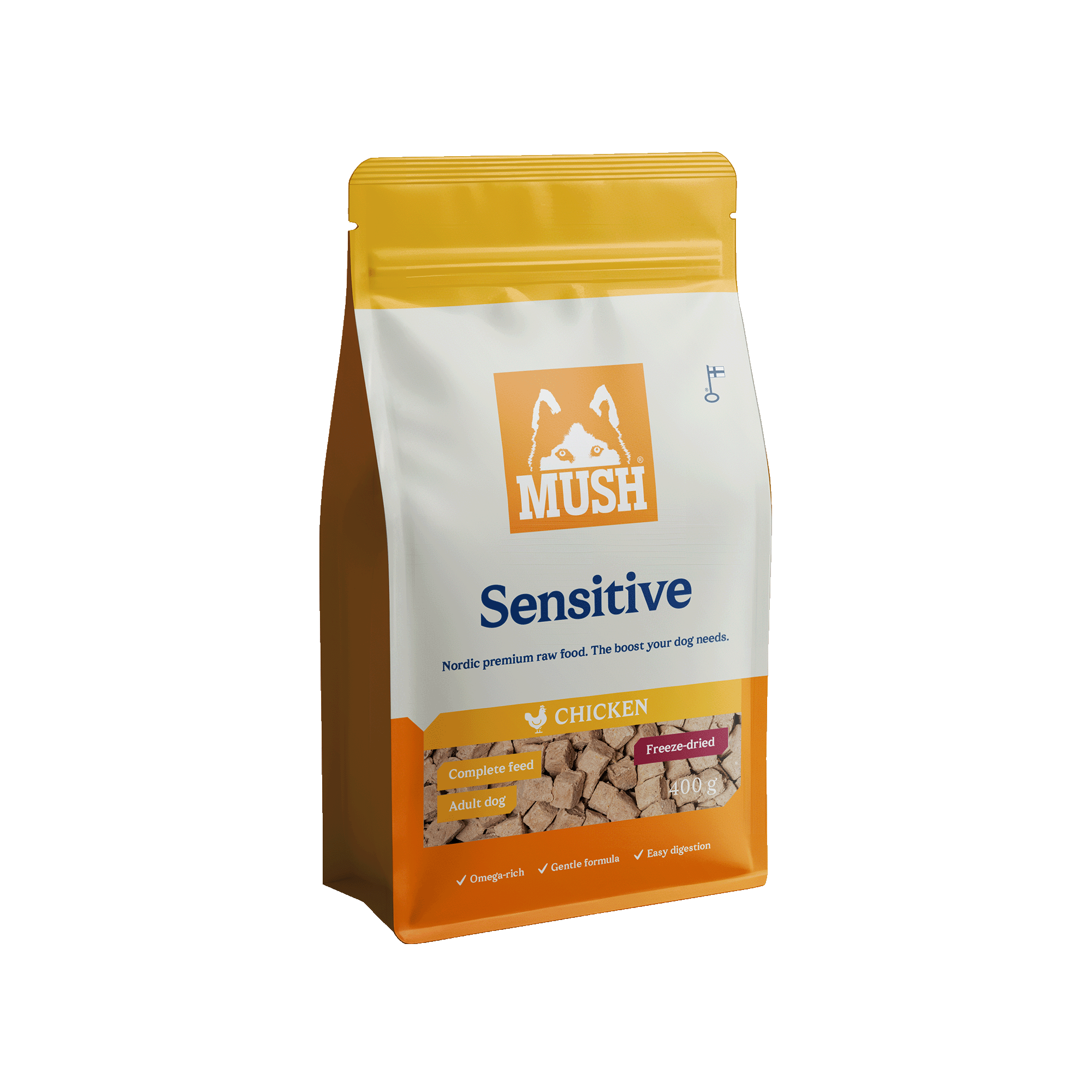 Mush Sensitive Frystorkat Kyckling 400 g - Hund - Hundmat & hundfoder - Torrfoder för hund - Mush - ZOO.se