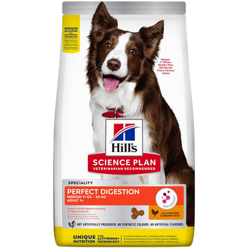 Adult Perfect Digestion Medium Chicken & Rice - Dry Dog Food 2,5 kg - Hund - Hundmat & hundfoder - Torrfoder för hund - Hills Science Plan - ZOO.se