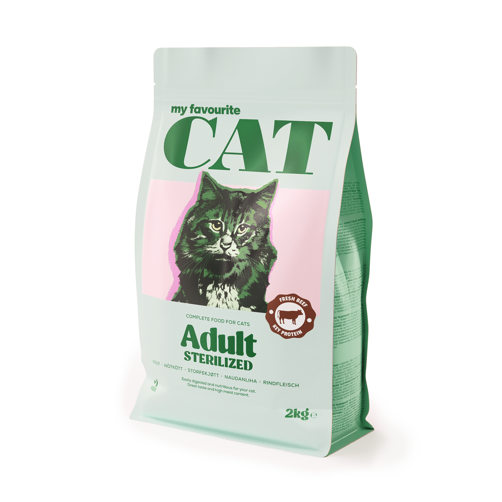 My favourite CAT - Adult Sterilized Beef 2kg - Katt - Kattfoder & kattmat - Torrfoder till katt - ZOO.se
