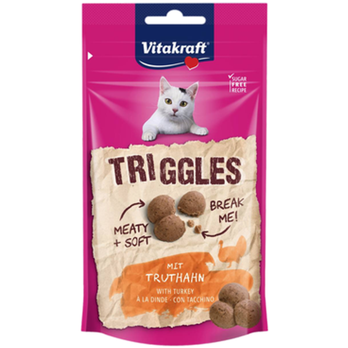 Vitakraft - Triggles Turkey Cat Treats - Kattgodis Kalkon 40 g - Katt - ZOO.se