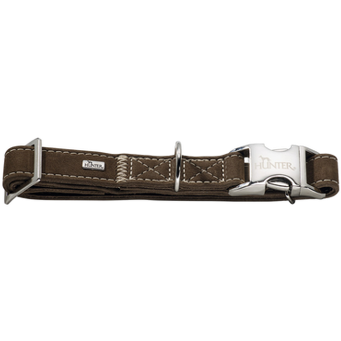 Hunter - Hundhalsband Hunting Alu-Strong Brun XL - Halsmått 45-55cm - Hund - ZOO.se