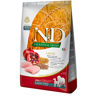 Preview of Farmina Dog N&D Ancestral Grain Chicken & Pomegranate Light Med/Maxi 12 kg