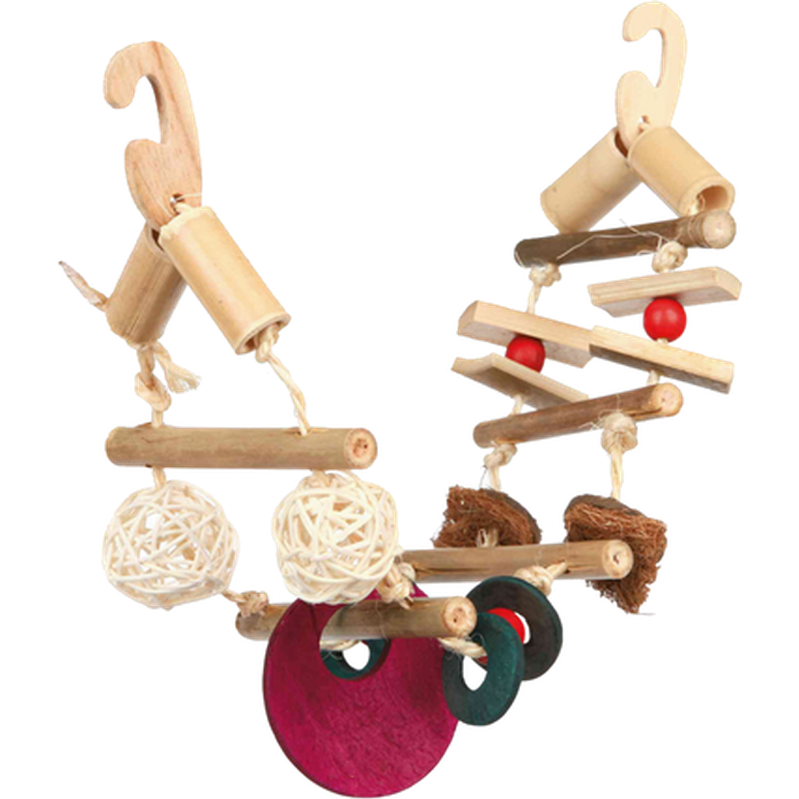 Trixie - Suspension Bridge Bamboo Coconut Wood Mix 45 cm - Fågel - Fågelleksaker - ZOO.se