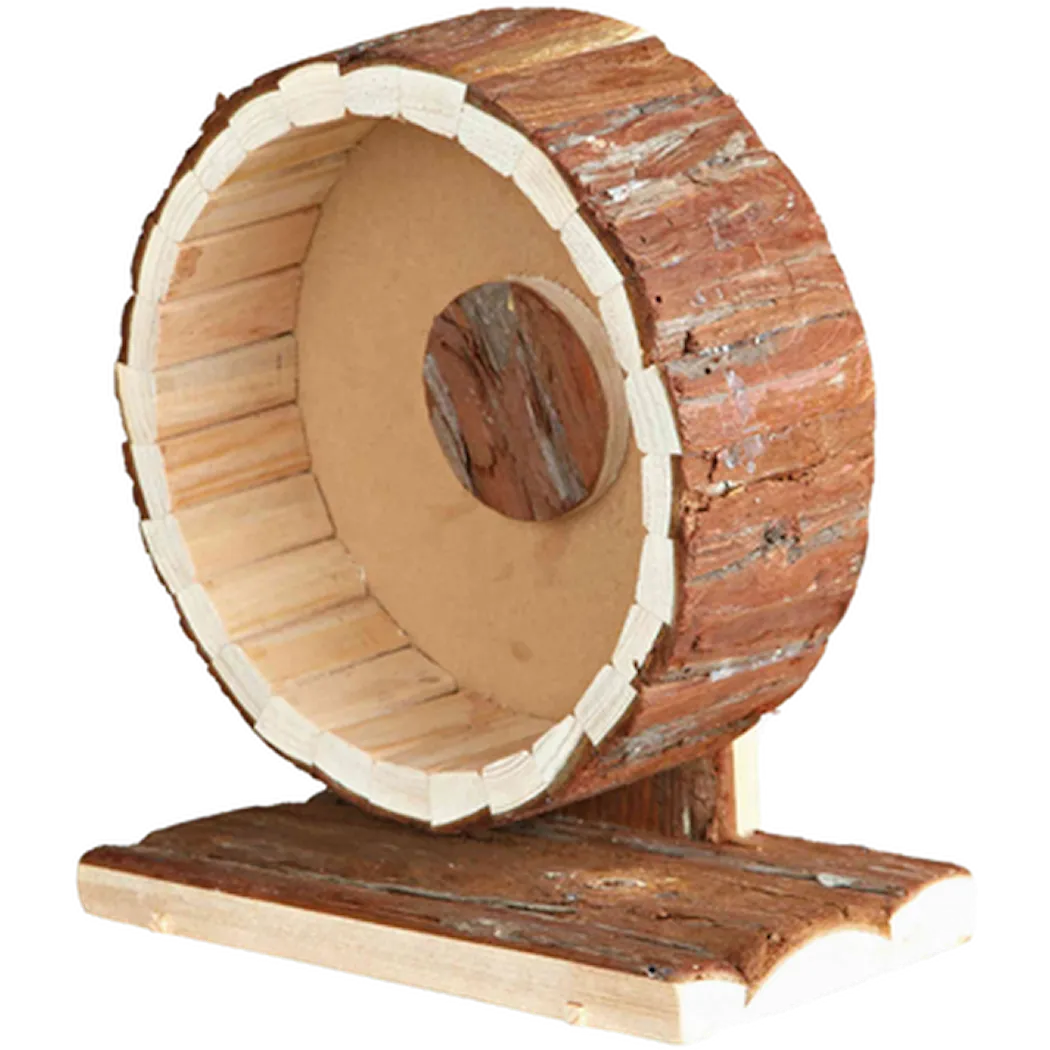 Trixie Natural Wooden Living Exercise Wheel Brown 20 cm