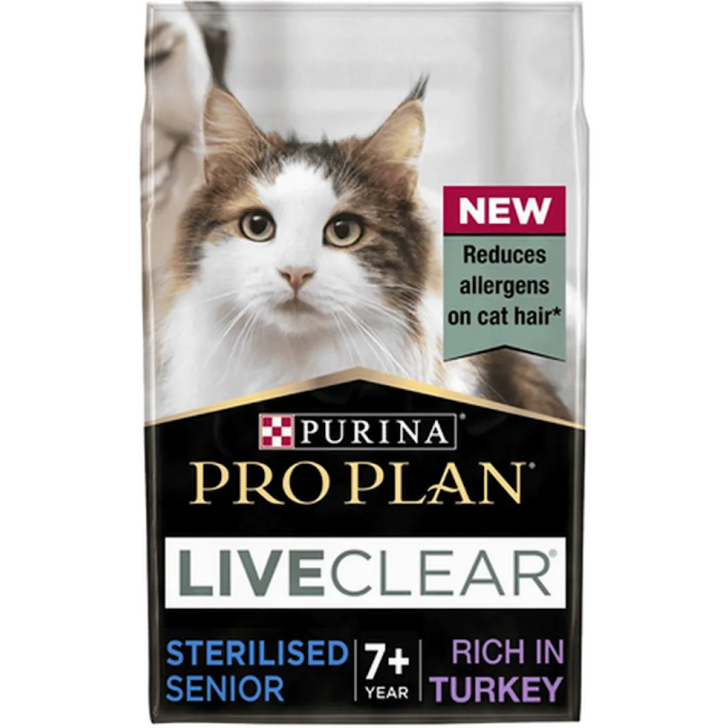 Purina Pro Plan Katt Liveclear Sterilised Senior 7+ Kalkun 1,4 kg