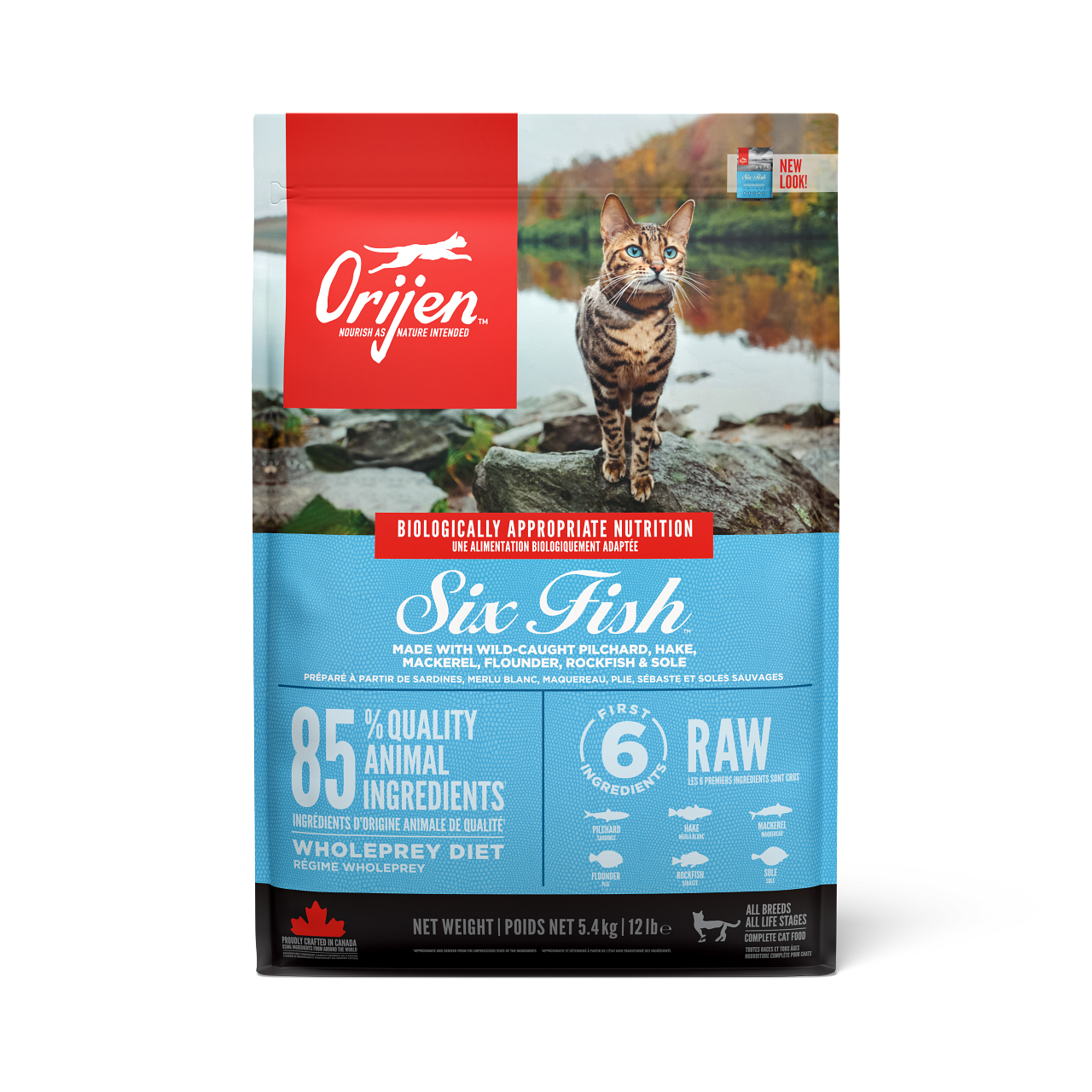 Orijen - Cat Six Fish Grain Free - Dry Cat Food 5,4 kg - Katt - Kattfoder & kattmat - ZOO.se