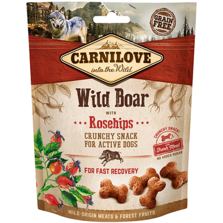 Carnilove - Knasende snacks for hund Villsvin og nyperoser 200 g - Hund - Hundegodbiter & tyggebein - Naturlige godbiter for hund - ZOO.no