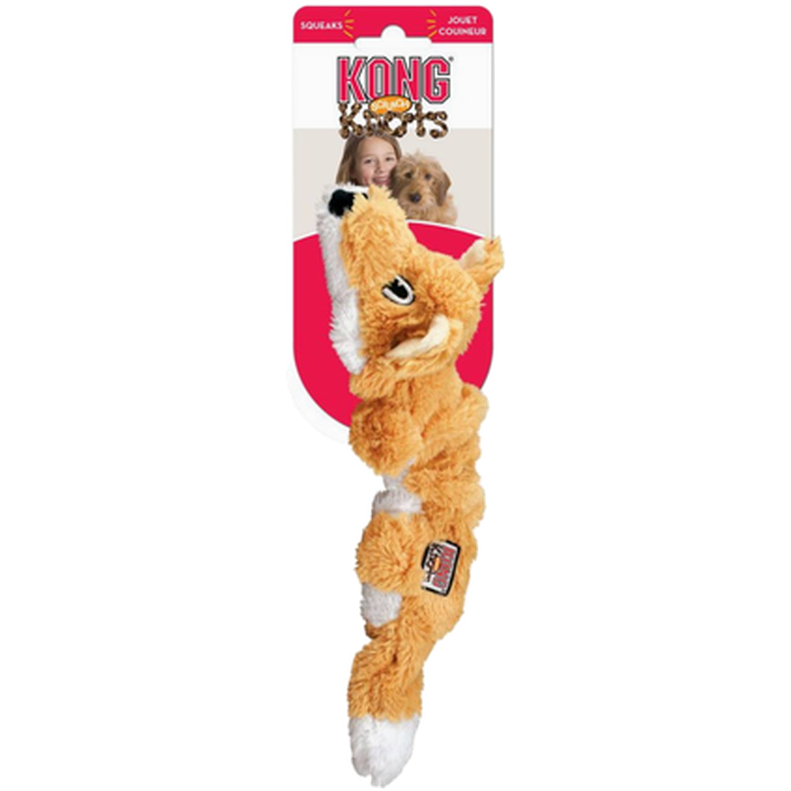 Scrunch Knots Fox Dog Toy Medium/Large 37x7x5cm - Hund - Hundleksaker & Spel - Mjuka leksaker för hund - Kong - ZOO.se