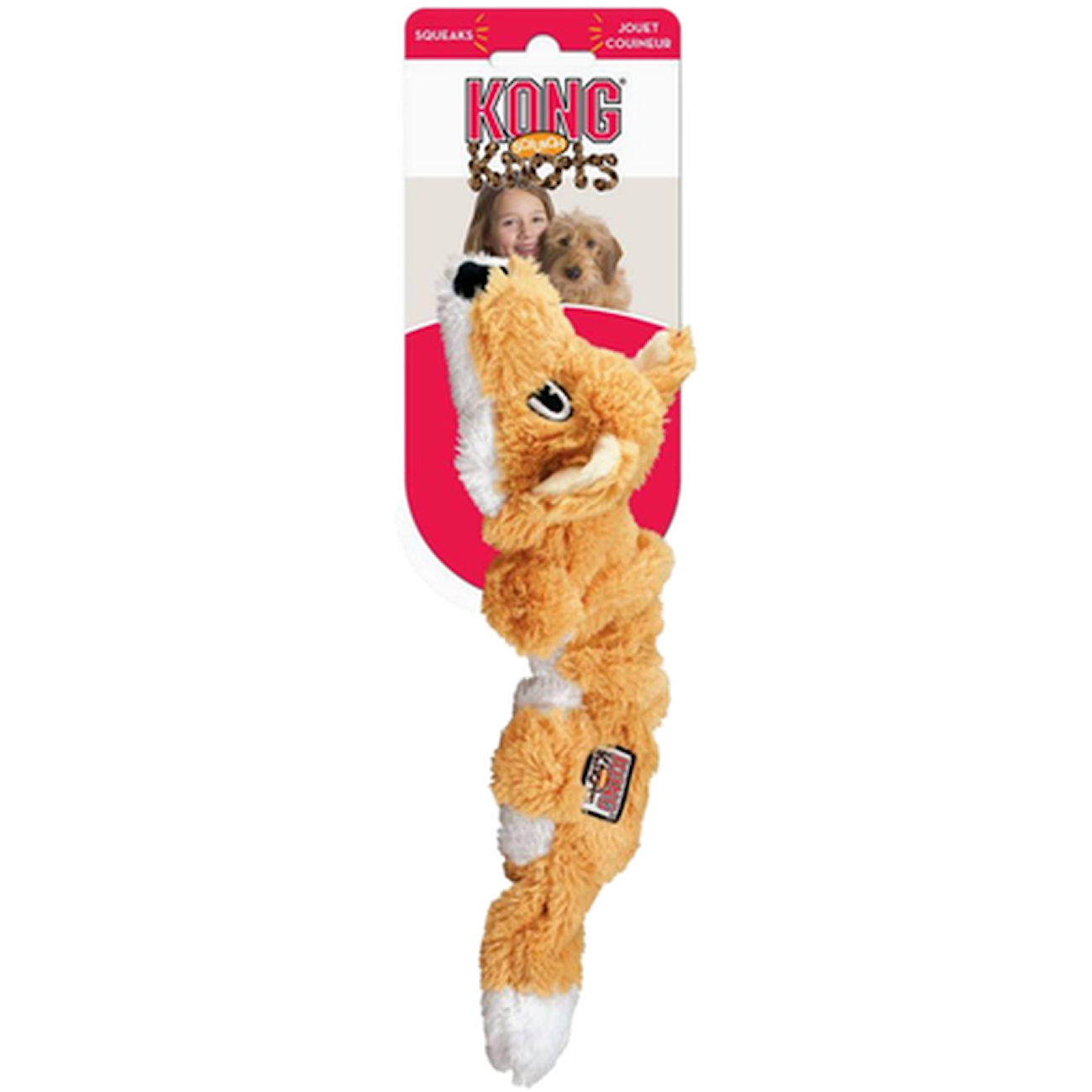 Scrunch Knots Fox Dog Toy