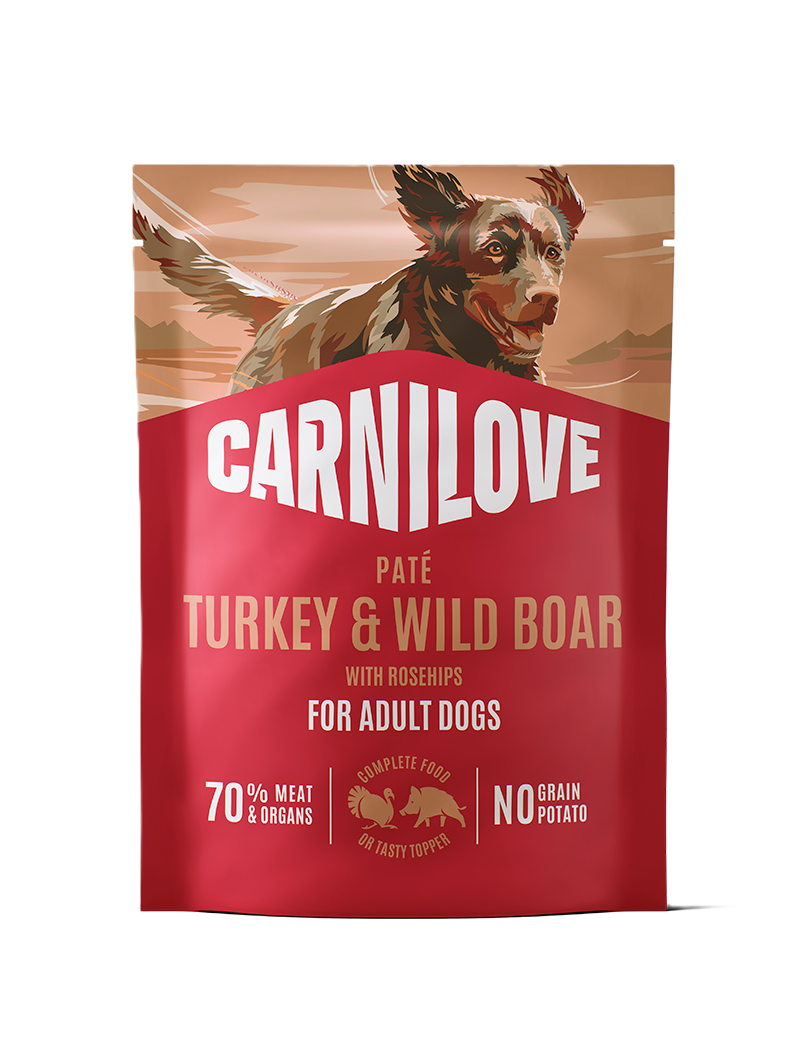Carnilove Dog Pouch Paté Turkey & Wildboar with Rosehips 300g