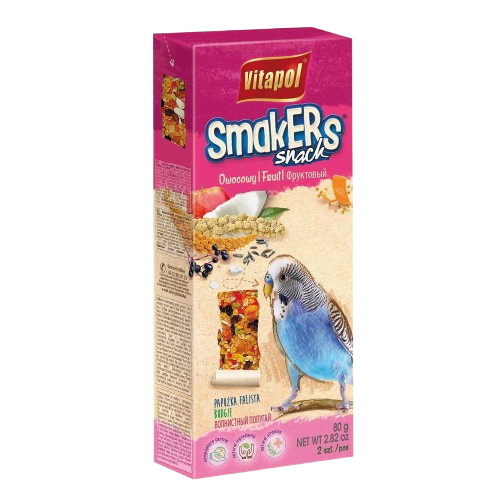 Vitapol - Smakers Undulat Frukt 90 gr - Fågel - Fågelgodis & Kräcker - Fröstänger & Fågelkräcker - ZOO.se