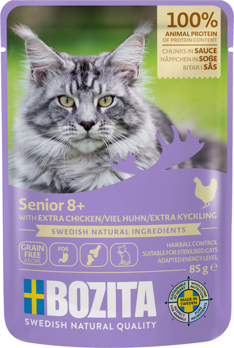 Bozita Katt - Senior 8+ Kyckling i Sås 85 g - Katt - Kattfoder & kattmat - Blötmat & våtfoder till katt - ZOO.se