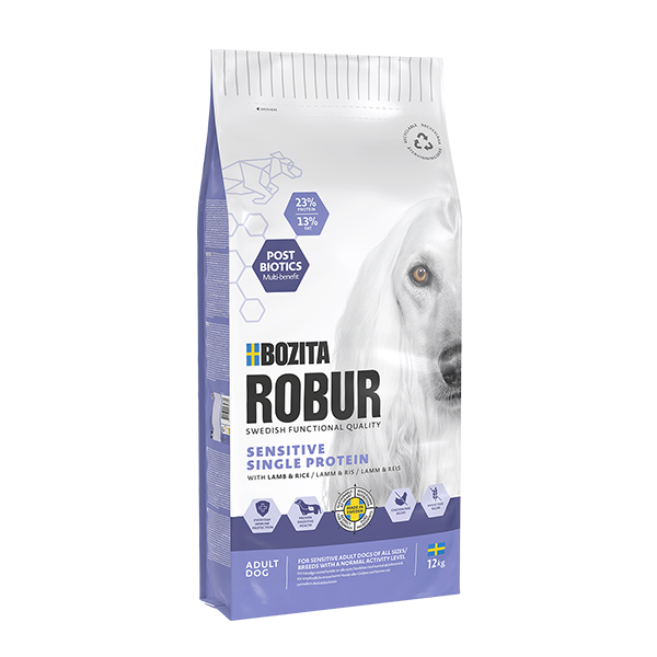 Bozita Robur - Adult Sensitive Single Protein Lamb 12kg - Hund - Hundefôr & hundemat - Tørrfôr for hund - ZOO.no