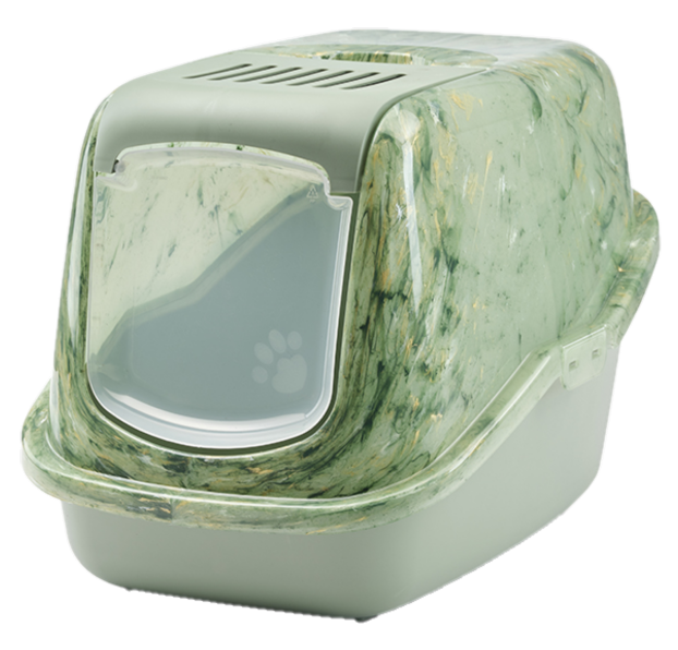 Katteboks Nestor Marble Amazon green-Botanical green 56x39x38cm. - Katt - Kattedo & kattetoalett - Kattedo & kattetoalett med tak - Savic