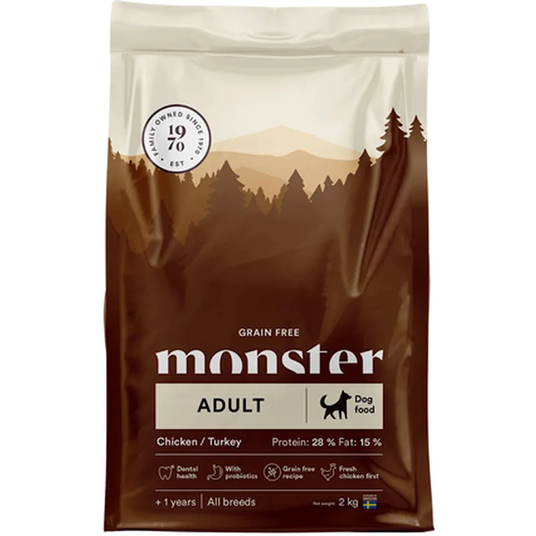 Monster Pet Food Dog Original Grain Free Adult All Breed Chicken & Turkey