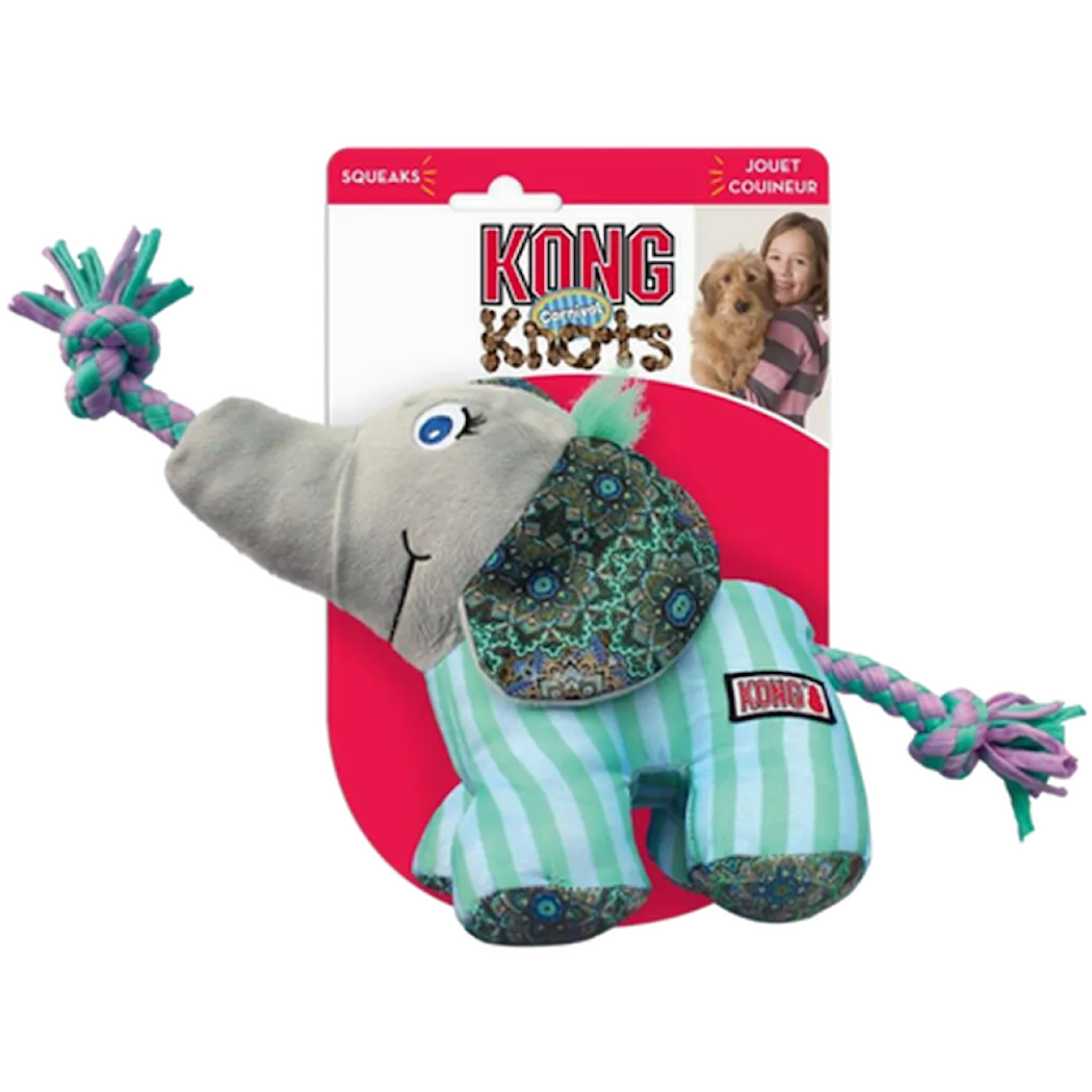 Kong Knots Carnival Elephant Hundeleketøy Medium/Large 32x13x18cm