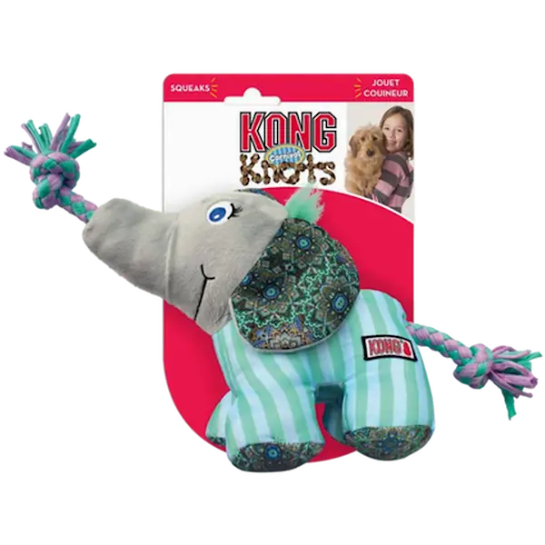 Knots Carnival Elephant Dog Toy Purple Medium/Large