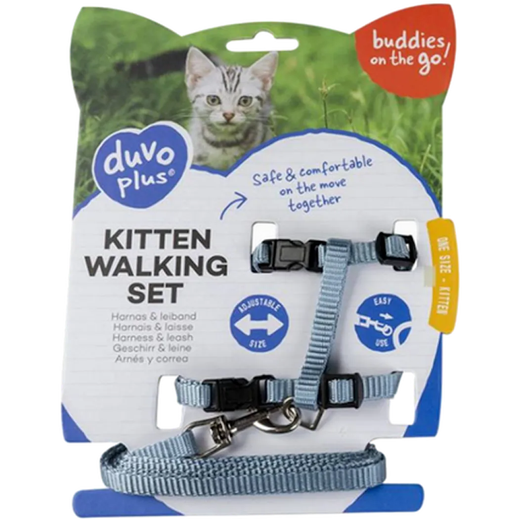 Kitten Walking Set - Comfortable harness and lead Mix Hals 15-25cm