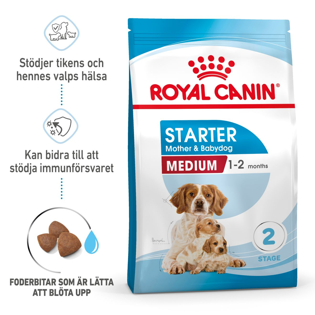Medium Starter Torrfoder för hundvalp