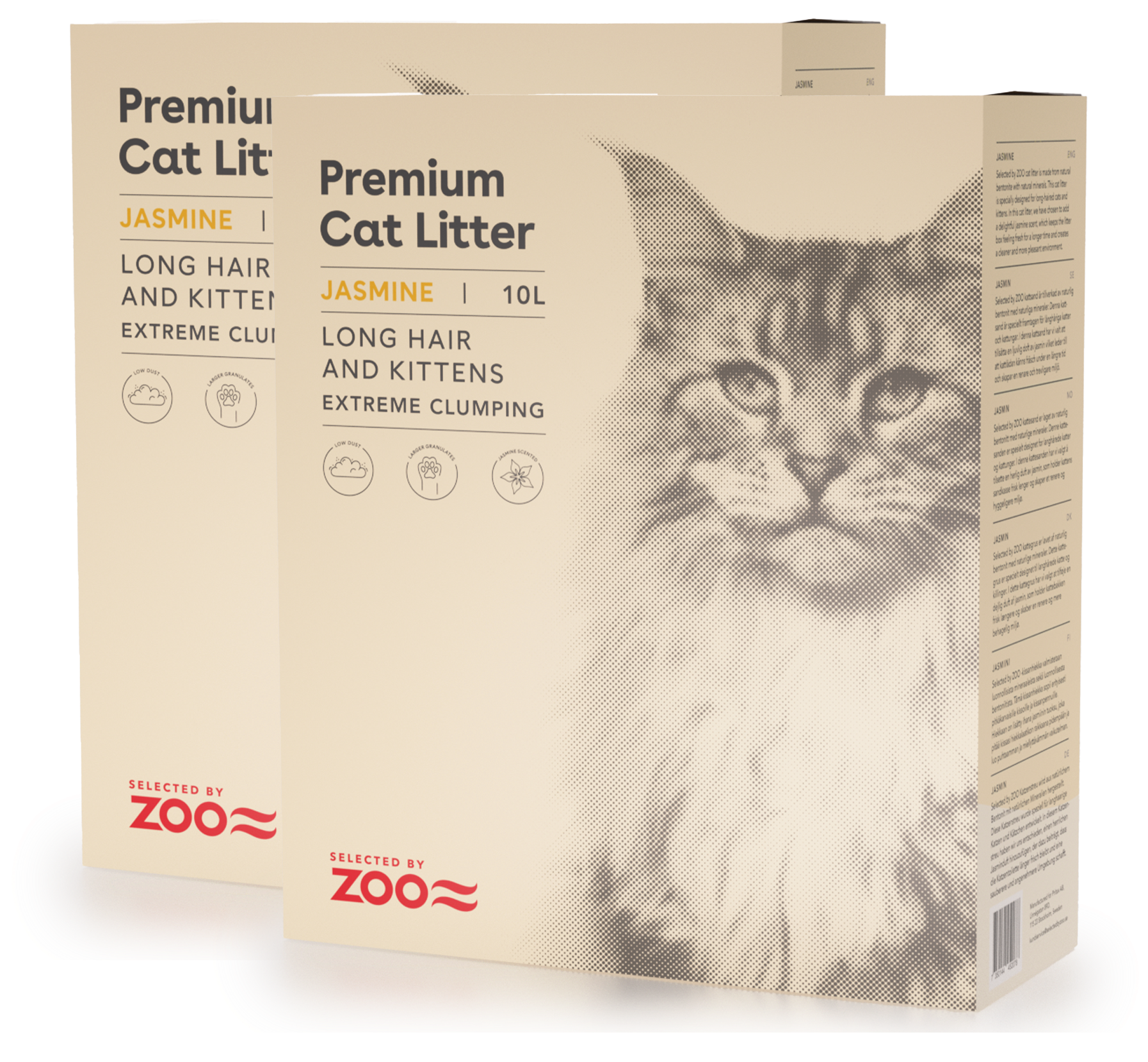 Selected by ZOO - Kattsand Jasmin Long Hair & Kitten 10L x 2 st - Katt - Kattsand & kattströ - ZOO.se