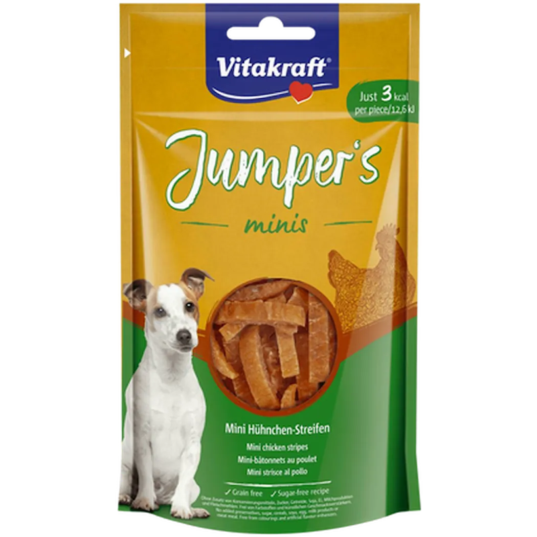 Dog Jumpers Minis Chicken Stripes Yellow 80 g
