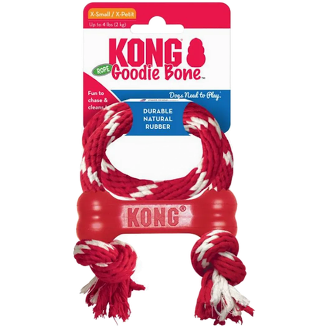 Kong Goodie Bone with Rope Dog Toy