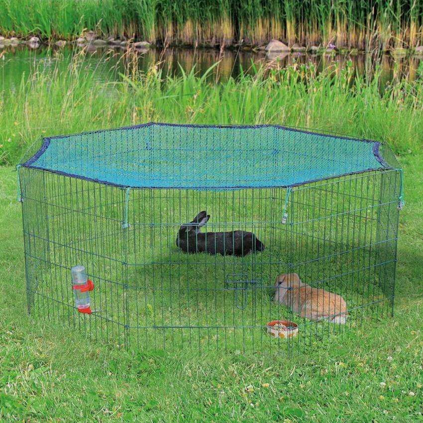 Trixie - Natura Outdoor Run with Protective Net Green 8 st, 60 x 57 cm - Smådjur - ZOO.se