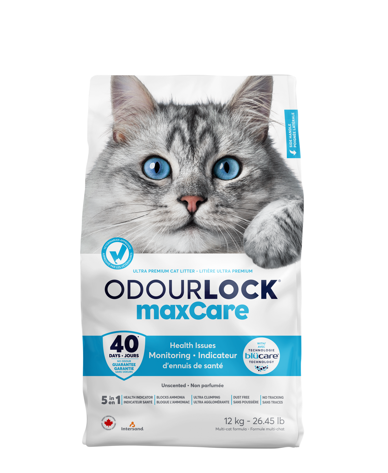 Odour Lock maxCare 12kg - Katt - Kattsand & kattströ - Klumpbildande Kattsand - Intersand Classic - ZOO.se