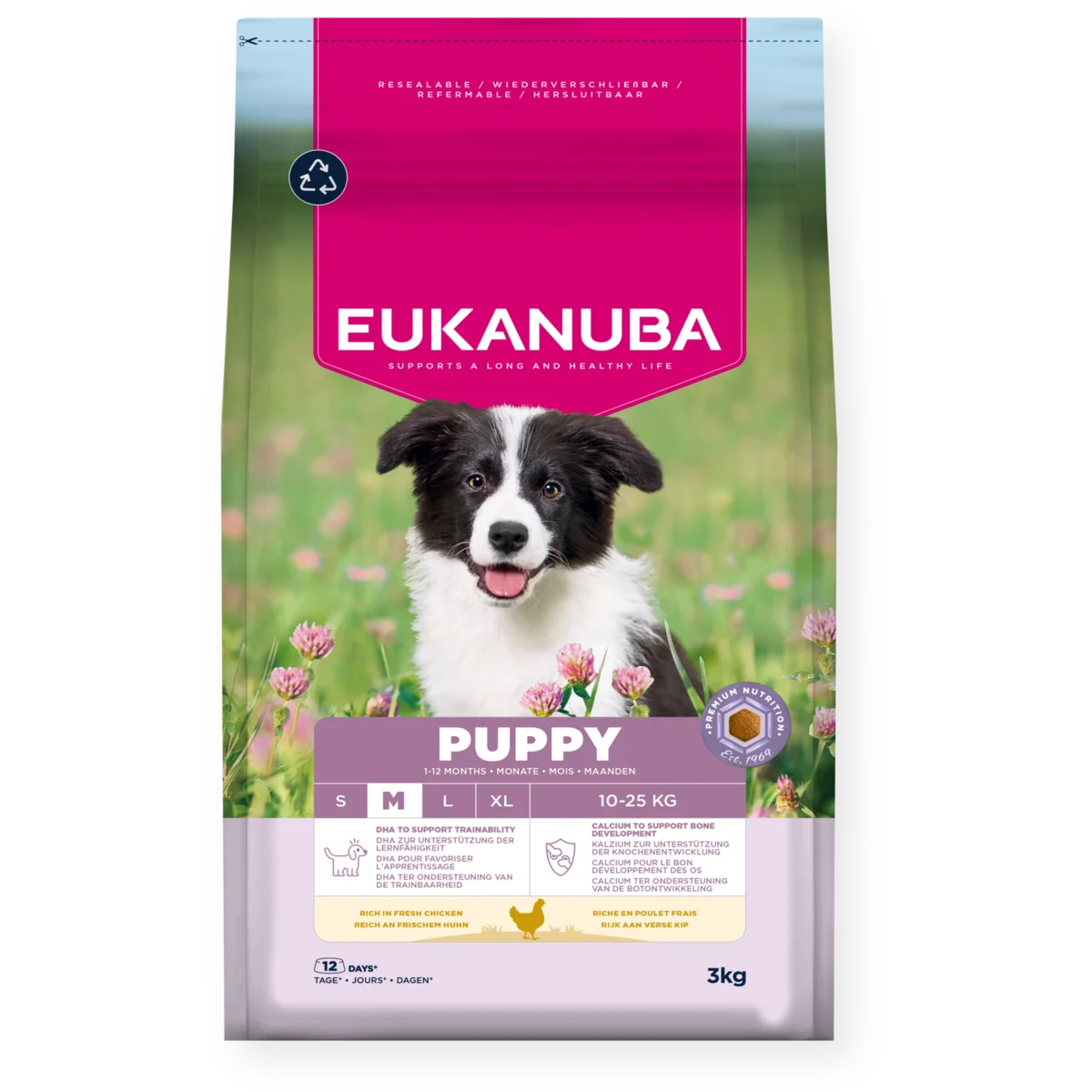 Dog Puppy Medium Breed Kyckling 3 kg - Hund - Hundmat & hundfoder - Torrfoder för hund - Eukanuba - ZOO.se