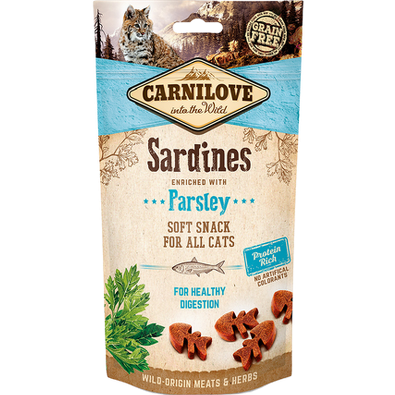 Cat Semi Moist Snack Sardine & Parsley 50 g - Katt - Kattgodis & Kattgräs - Naturgodis & Naturligt Godis för katt - Carnilove - ZOO.se