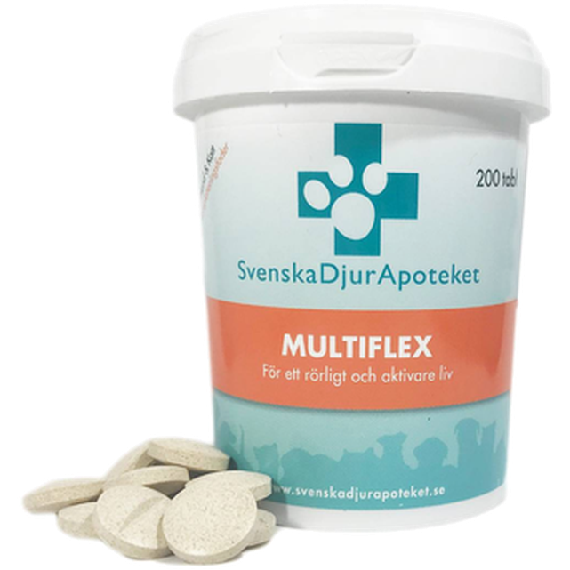 Svenska DjurApoteket - Multiflex 200tabl - Hund - Hundvård & Tillskott - Kosttillskott för hund & Hundvitaminer - ZOO.se