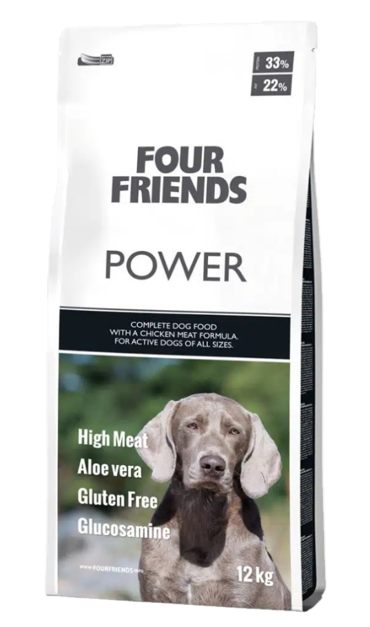 FourFriends - Dog Power 12 kg - Hund - Hundmat & hundfoder - Torrfoder för hund - ZOO.se
