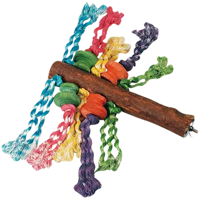 Parrot Toy Perch with Beads