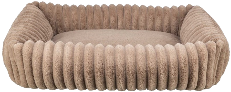 Lonni Bed Manchester Plysch Rektangulär Ljusbrun 80 X 60 cm