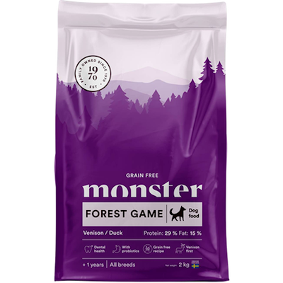 Preview of Monster Pet Food Dog Grain Free All Breed Venison/Duck 2 kg