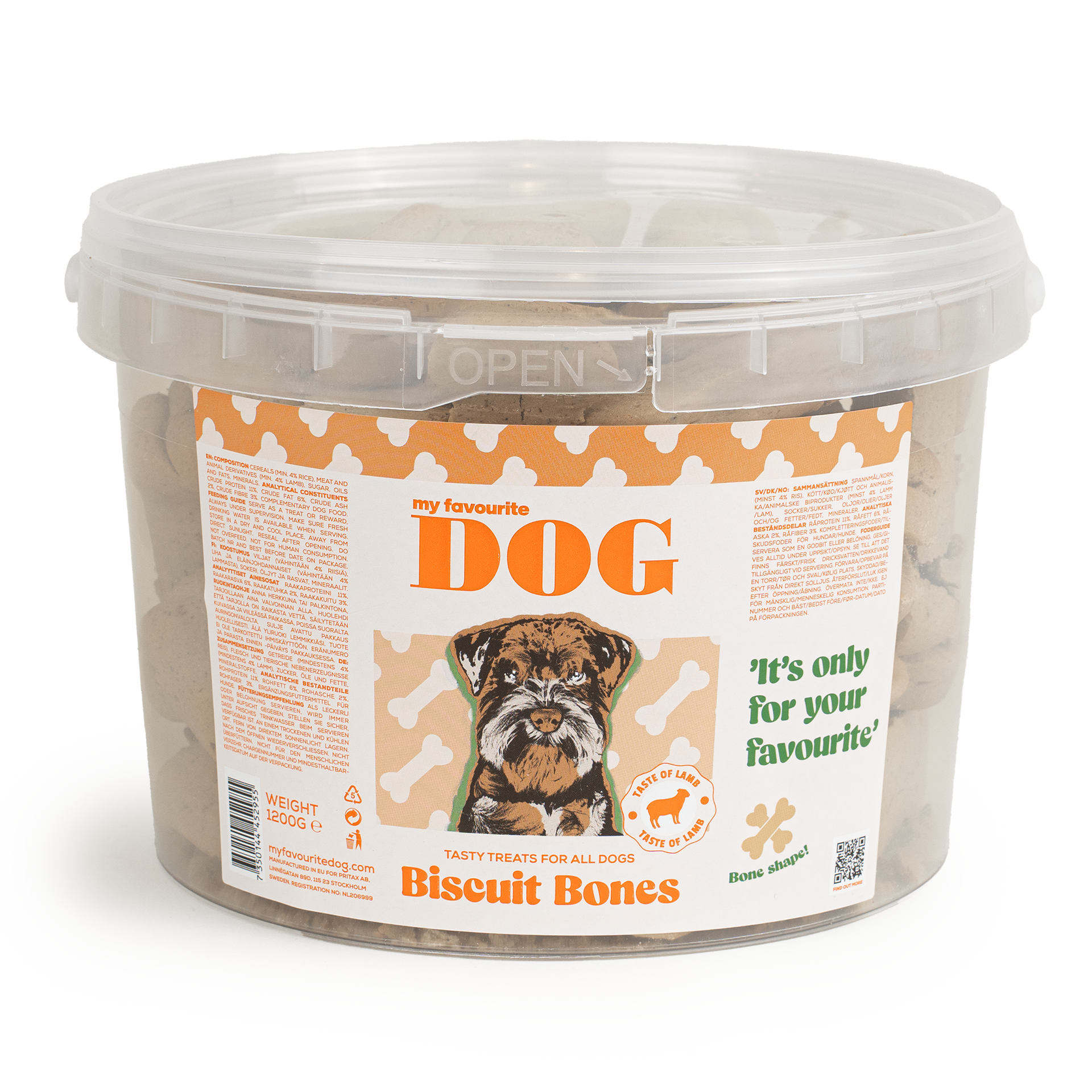 My favourite DOG - Biscuit Bones with lamb flavour 1,2kg - Hund - Hundgodis - ZOO.se