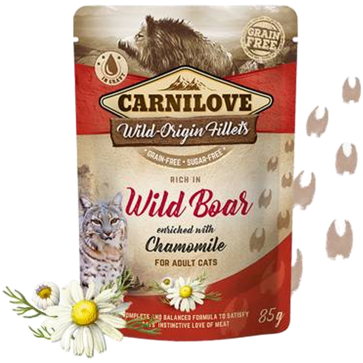 Cat Pouch Wild Boar enriched with Chamomile 85 g x 24 st
