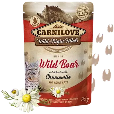 Cat Pouch Wild Boar enriched with Chamomile