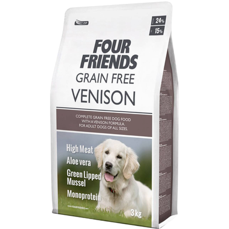 Dog Grain Free Venison 3 kg - Hund - Hundmat & hundfoder - Torrfoder för hund - FourFriends - ZOO.se