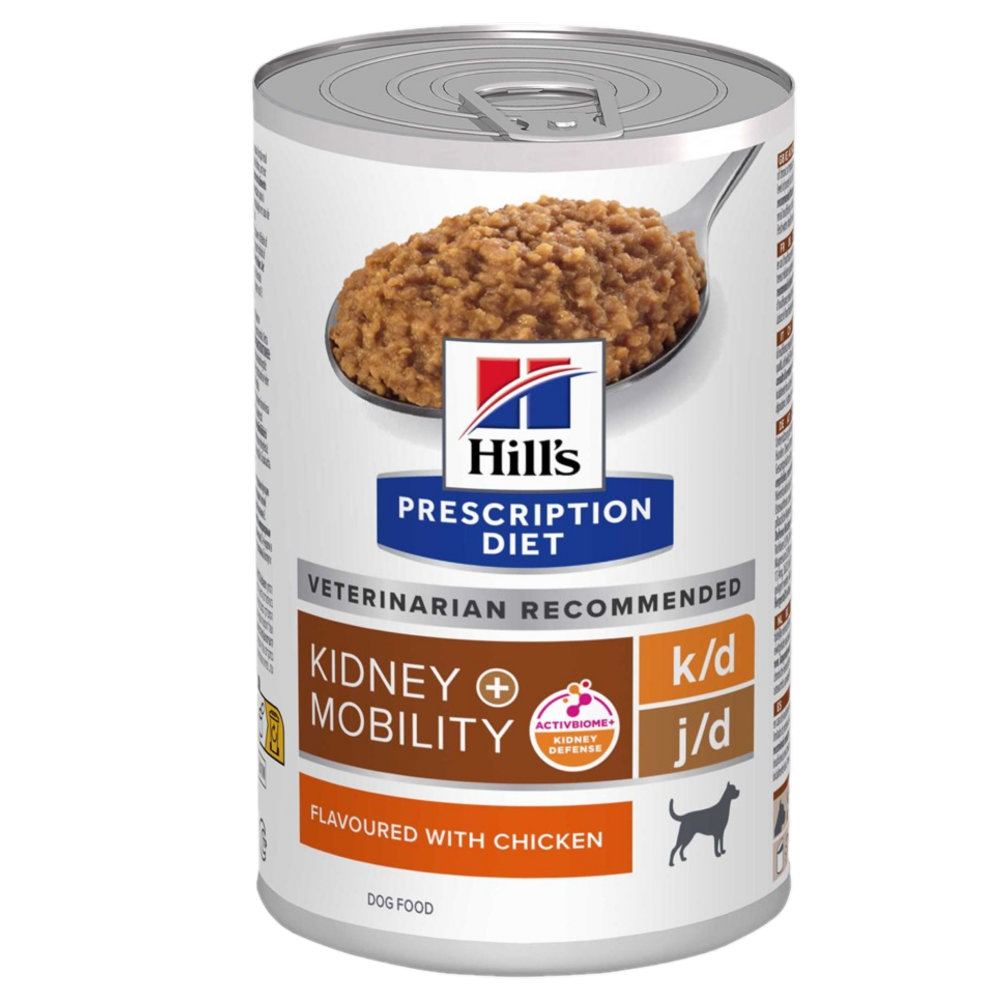 k/d + Mobility Kidney Care Chicken Hermetikk - Våtfôr til hund 370 g - Hund - Hundefôr & hundemat - Våtfôr & våtmat, Veterinærfôr for hunder - Hill's Prescription Diet Dog