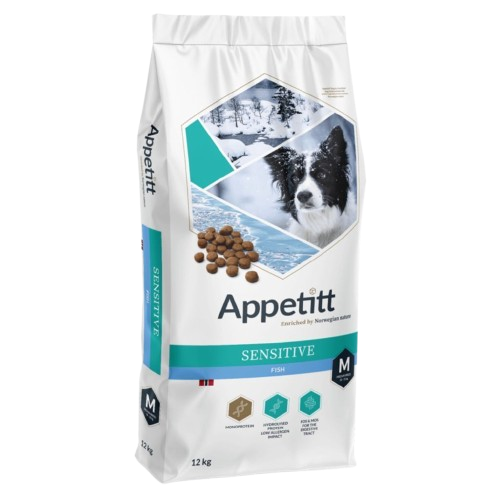 APPETITT - Sensitive Fish Medium 12kg - Hund - Hundmat & hundfoder - Torrfoder för hund - ZOO.se