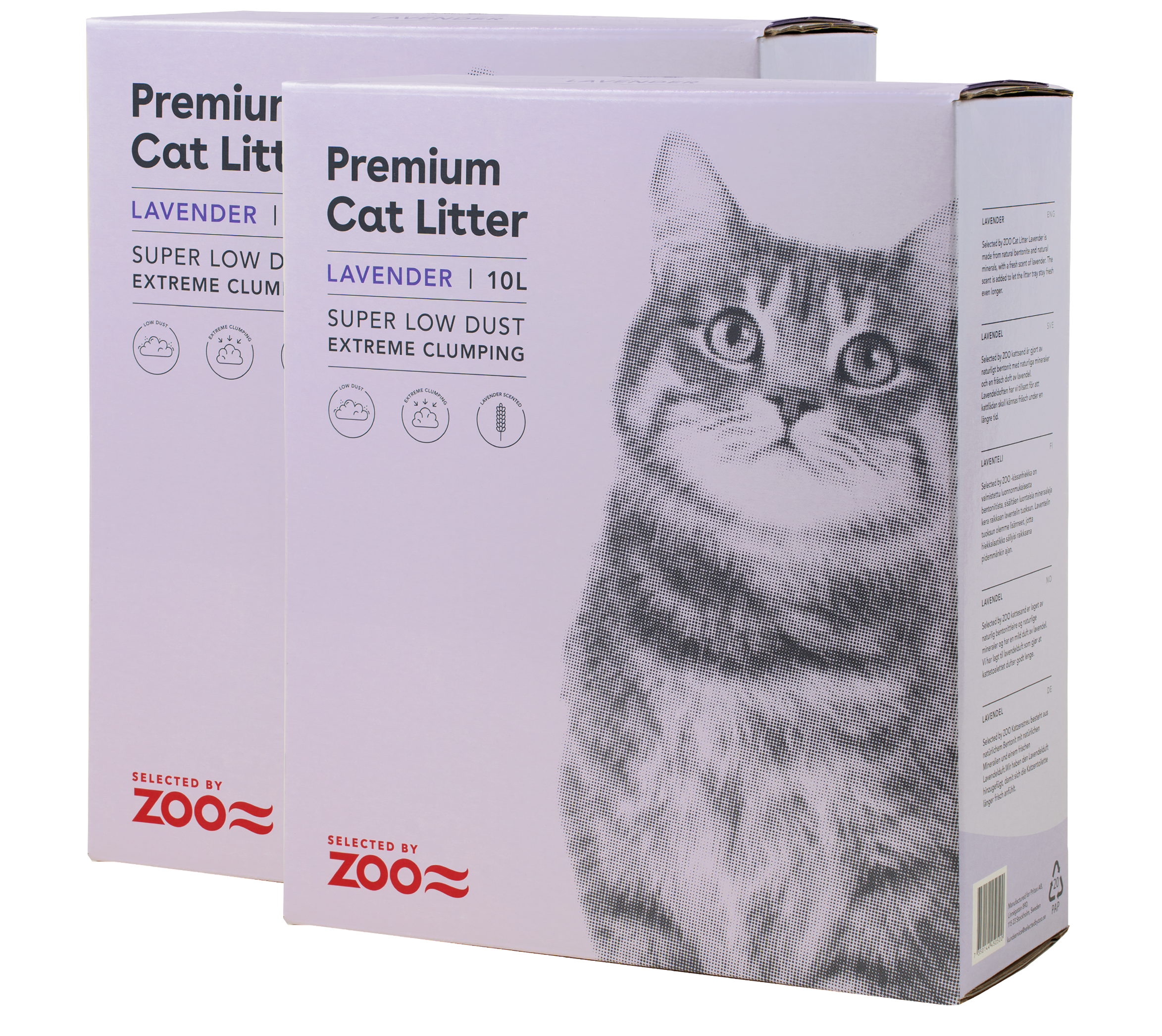 Selected by ZOO - Kattsand Lavendel 10L x 2 st - Katt - Kattsand & kattströ - Klumpbildande Kattsand - ZOO.se