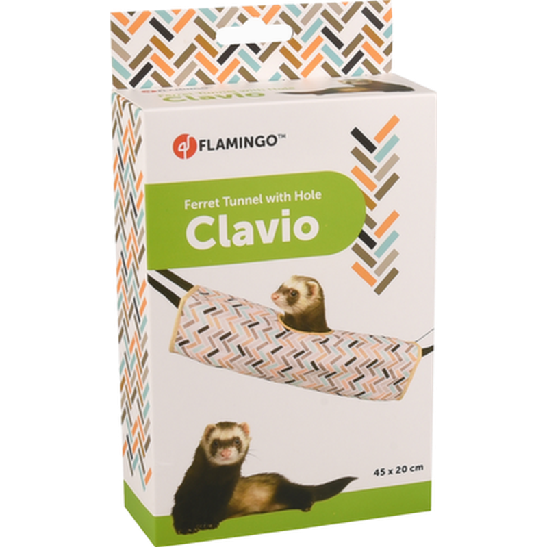 Flamingo - Ferret Tunnel Clavio 1 Hole Hanger Pattern 45 x 20 cm - Smådjur - ZOO.se