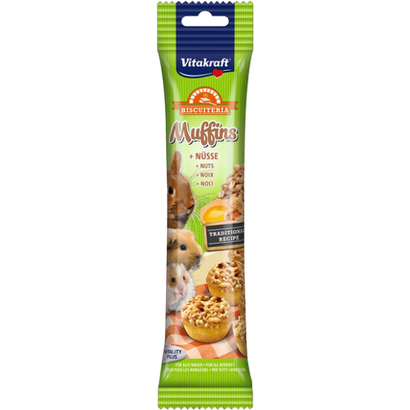 Vitakraft - Muffins med nötter 18 g - Smådjur - Godis & Gnagstänger - Belöningsgodis för smådjur - ZOO.se