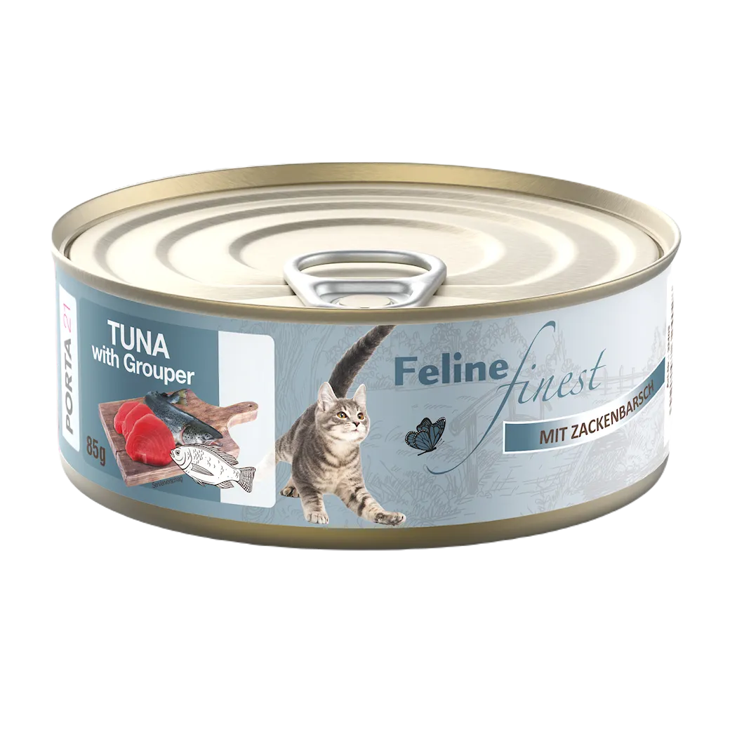 Porta21 Feline - Tunfisk med havabbor 85 g