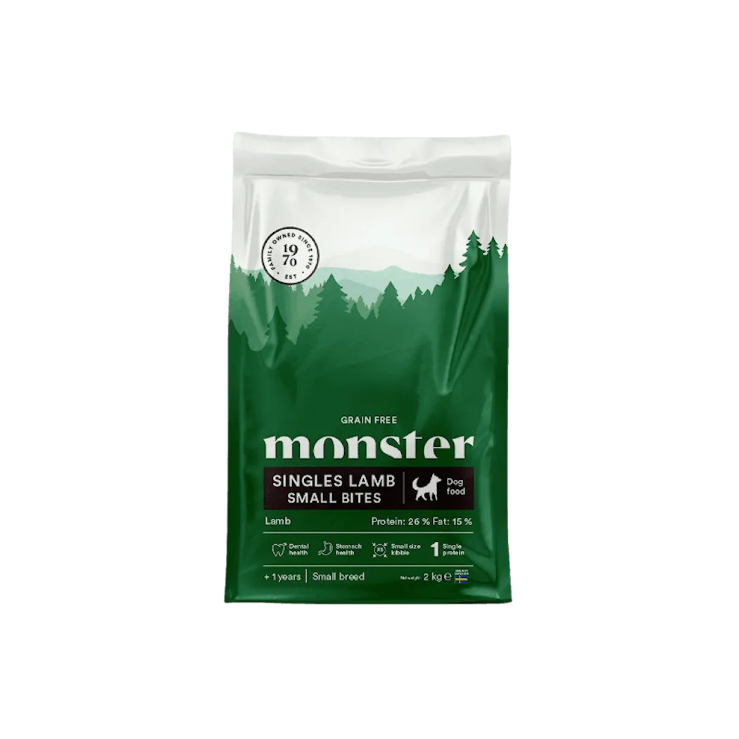 Monster Pet Food Dog Grain Free Singles Lamb Small Bites